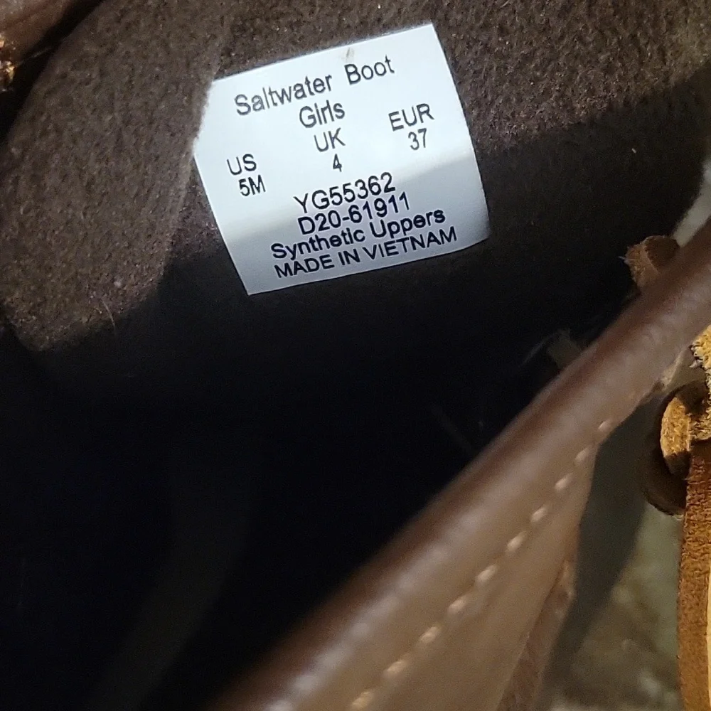 Sperry‎ Saltwater Duck Boots Girl 5M Top Sider Brown Girls Waterproof Rain Shoes